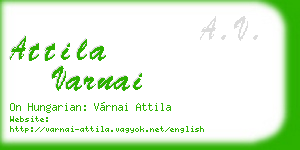 attila varnai business card